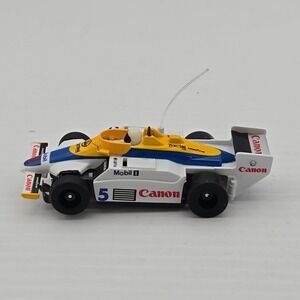 VINTAGE‎ HO SLOT CAR HONDA CANNON WHITE YELLOW BLUE INDY RACER